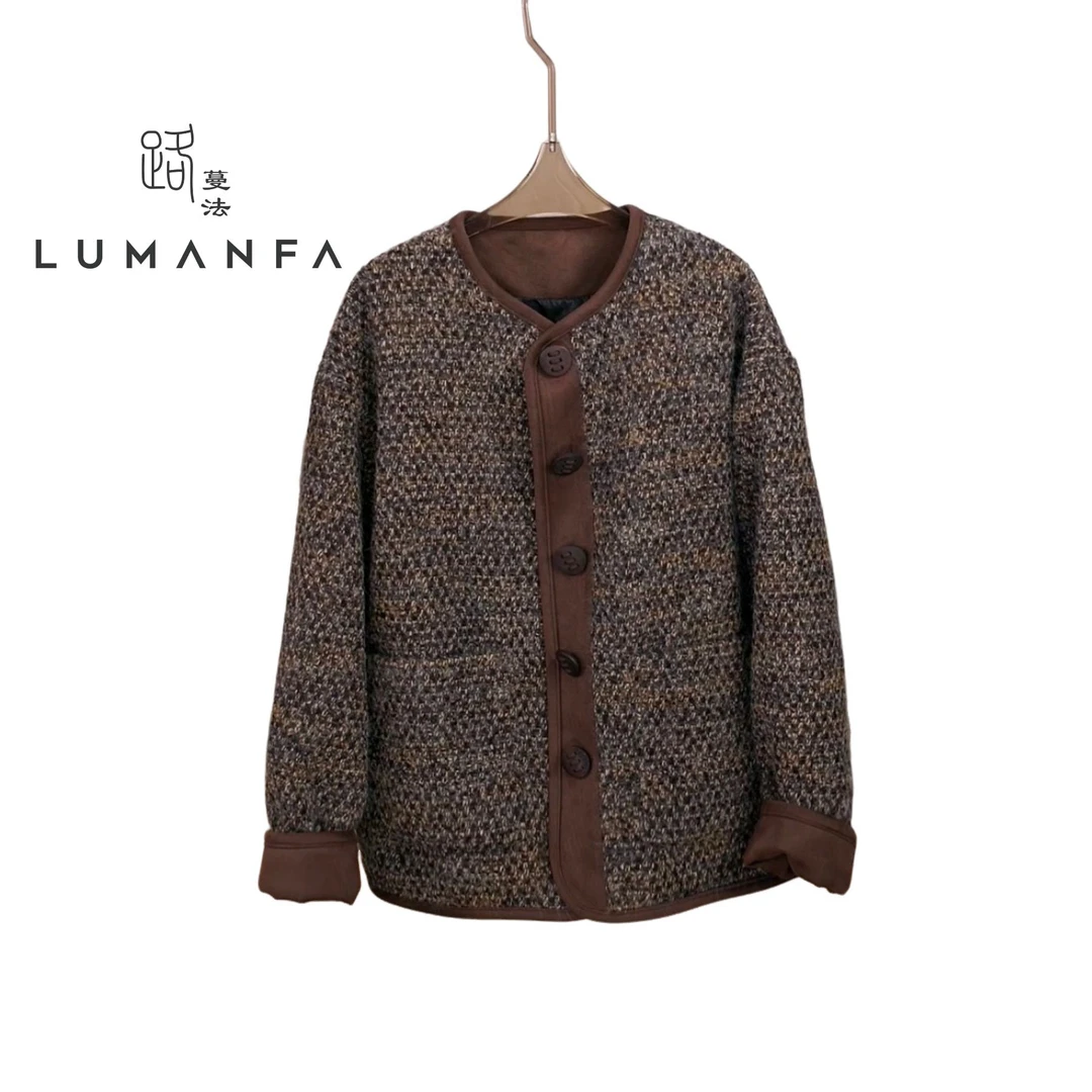 【复古羽绒】路蔓法冬季新款百搭气质简约显瘦保暖羽绒外套MF-714