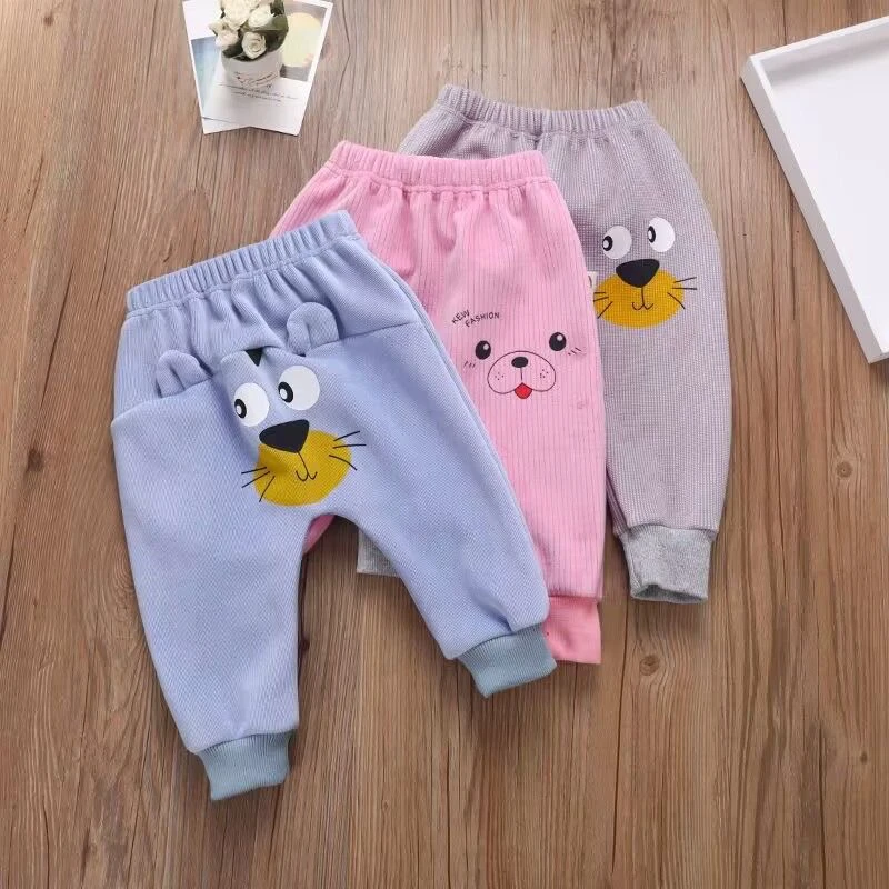 高腰平腰双面绒大pp裤男宝女宝加绒宝宝婴儿冬季