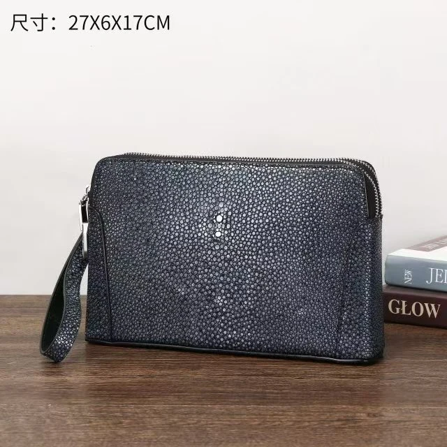 珍--满天星密码锁双拉链手拿包6380-2