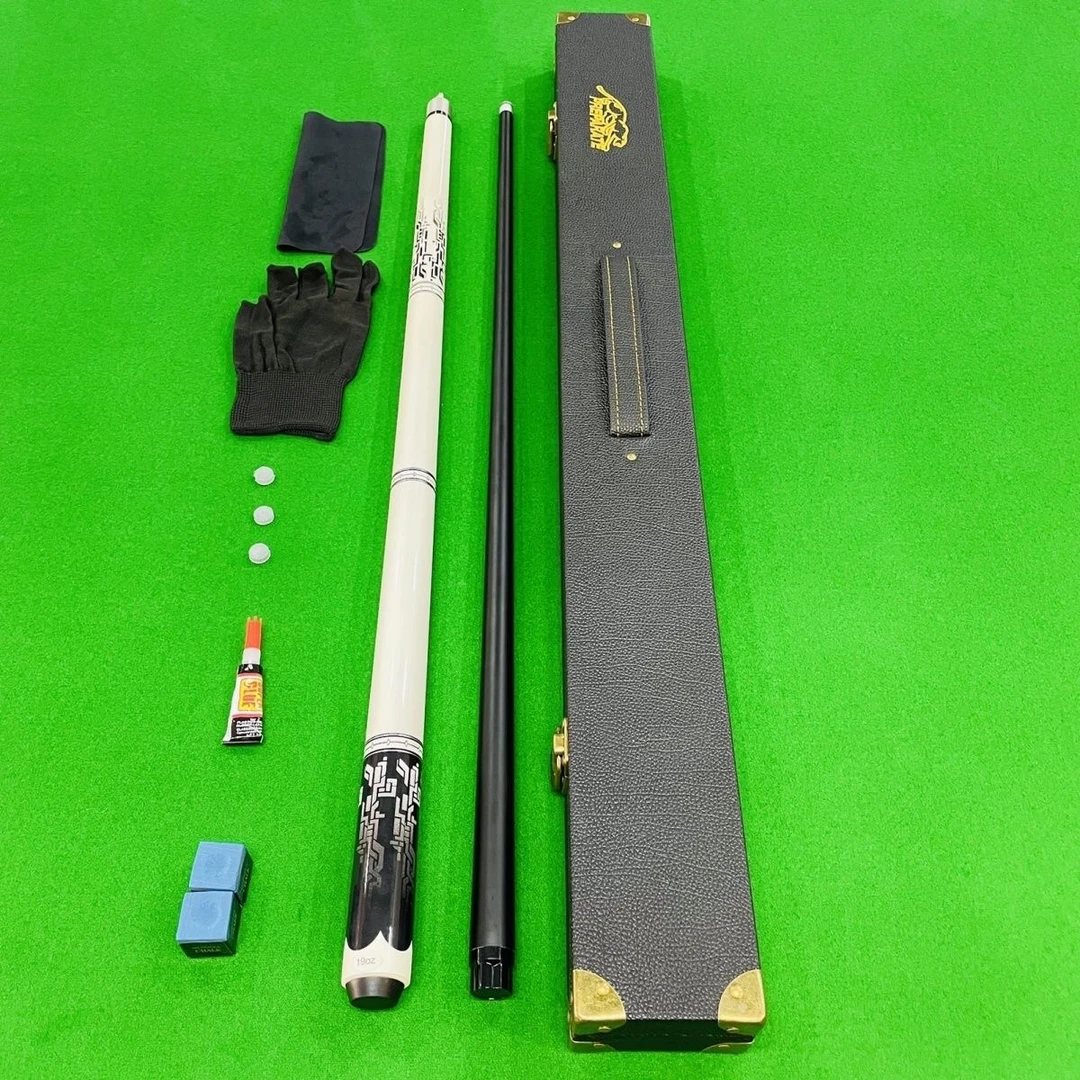 美洲豹同款白色天使大中小头职业分体台球杆斯诺克中式黑八中性