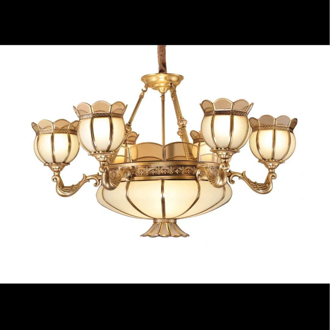 美式大气简约新中式吊灯客厅餐厅卧室书房灯饰轻奢复古家用创意