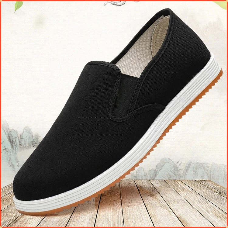 老北京布鞋男女同款男士老年鞋牛筋软底布鞋工作休闲一脚蹬舒适