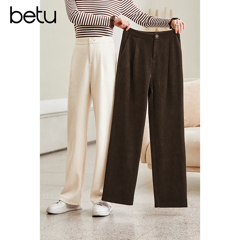 【达人专属】Betu/百图冬季保暖阔腿裤 2211T71