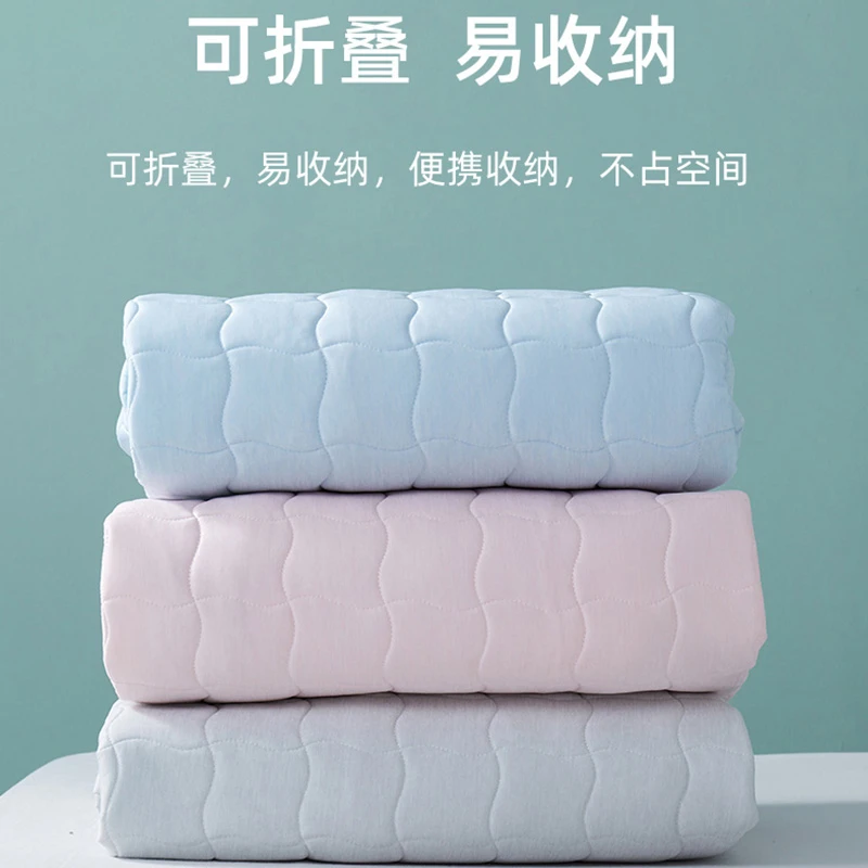 KAISHENG/凯盛家纺夏季凉席冰皮凉感软席床笠款三件套粉