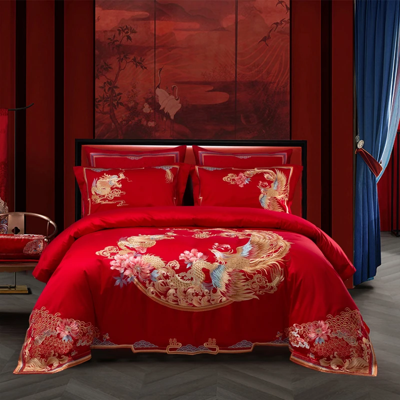 KAISHENG/凯盛家纺婚庆六件套龙凤喜韵