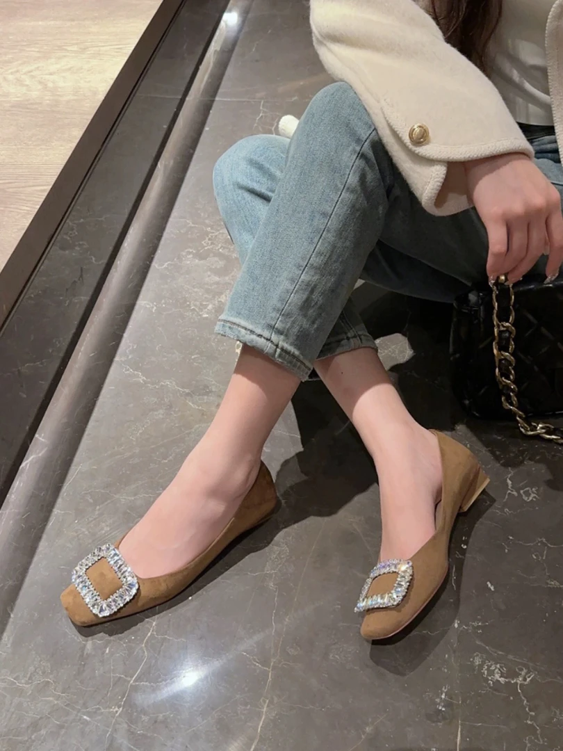 88171女款浅口单鞋方头平底鞋jdmq