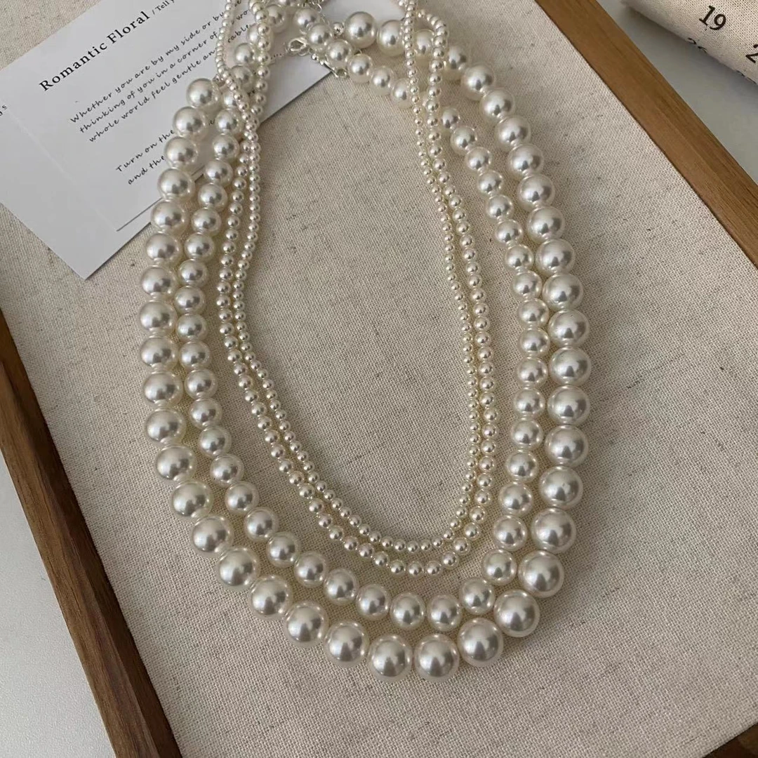 檀亿 铜合金项链 高亮珠珠轻奢手工百搭简约高品质优雅项链284