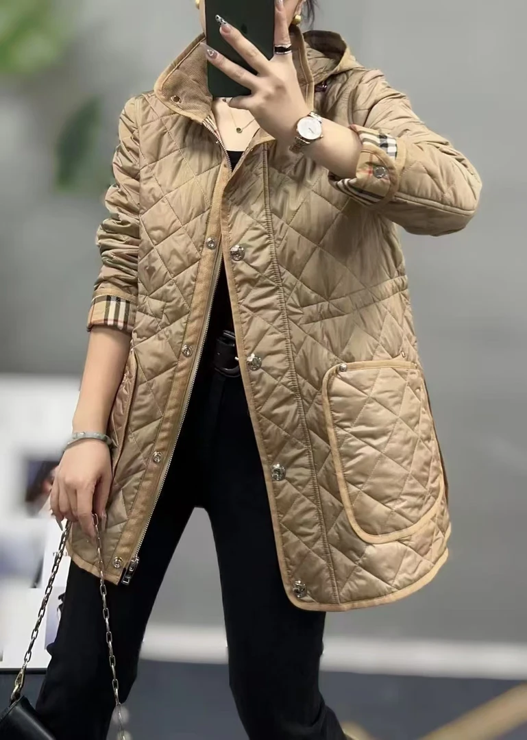 [金曼曼]休闲时尚显瘦中长款棉服M5110