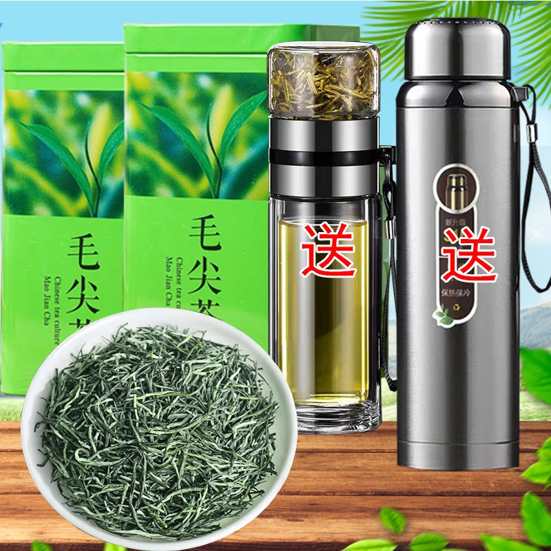 【送保温杯或玻璃杯】特级毛尖茶2025新茶明前春茶嫩芽罐装浓香型