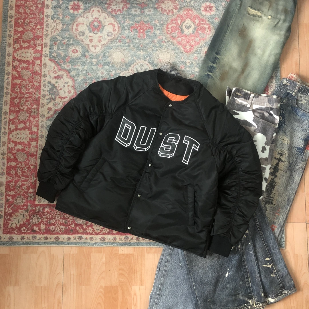 潮集势商店日系复古90白鸭绒棒球领外套