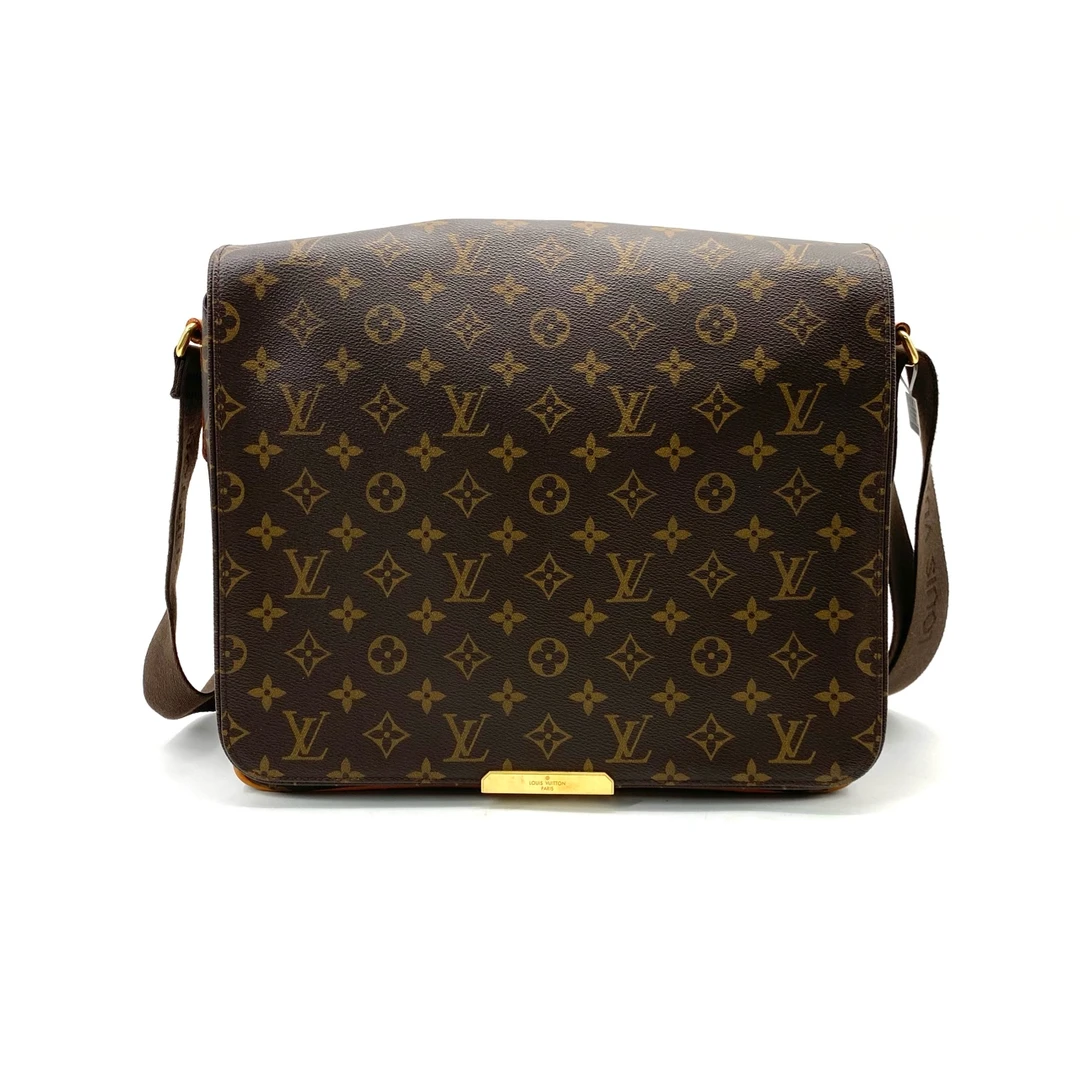 95新 LouisVuitton/路易威登 棕老花翻盖邮差包 尺寸36/27