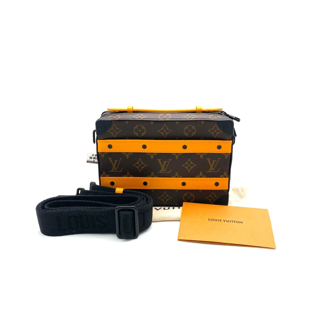 99新 LouisVuitton/路易威登 99新棕老花trunk斜挎包 尺寸22/15
