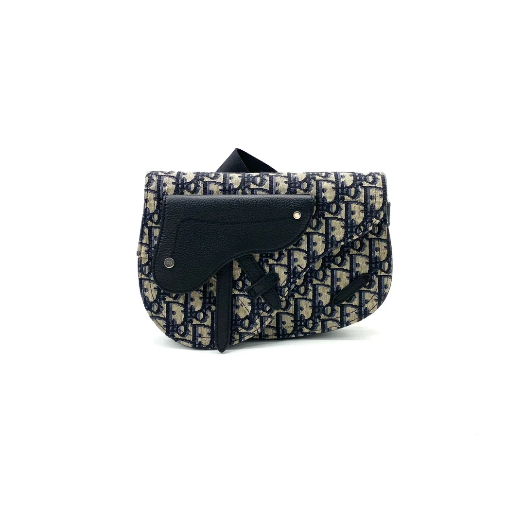 未使用 DIOR/迪奥 经典老花帆布斜挎包 尺寸24/14 休闲时尚斜跨单