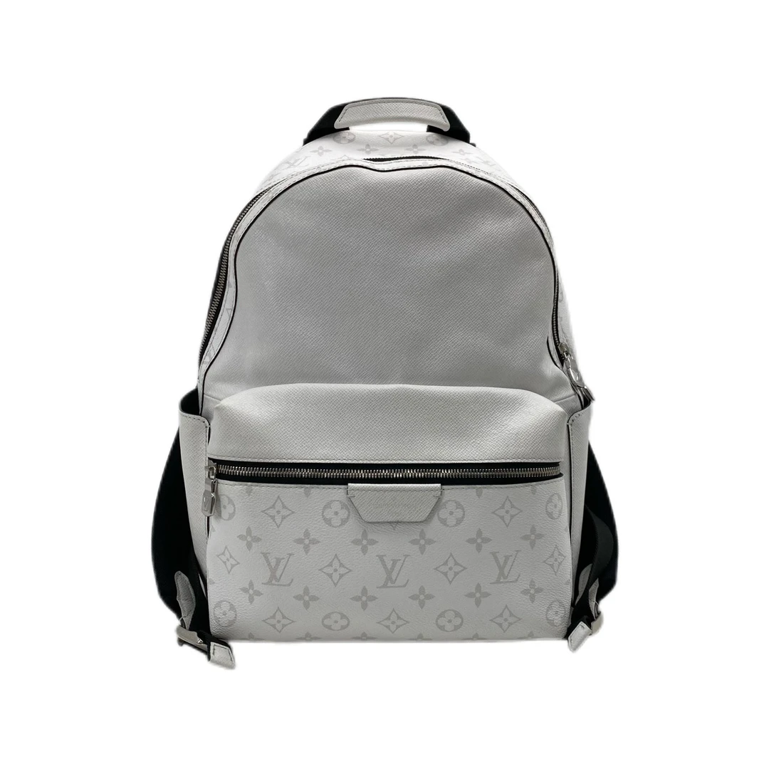 99新 LouisVuitton/路易威登 白色拼皮discover双肩包 尺寸29/38