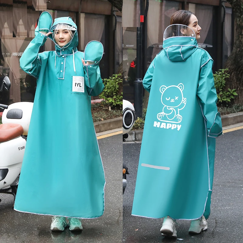 雨衣女款电动车时尚加厚长款全身防暴雨夏季男防水骑行便携式雨披