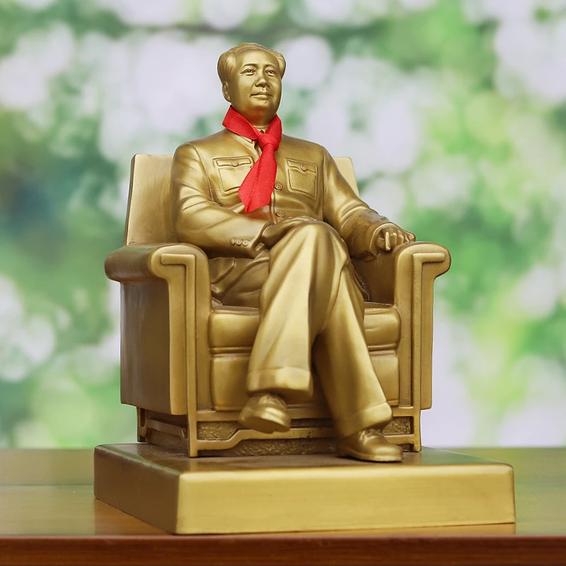 毛主席像摆件铜像坐像伟人纯铜雕塑像客厅办公室装饰高档领导礼品