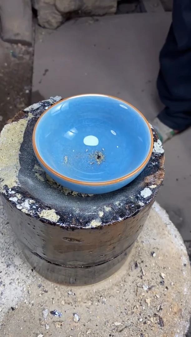 【闪购商品】瓷茶盏  天空之镜 平口 A （配礼盒证书）