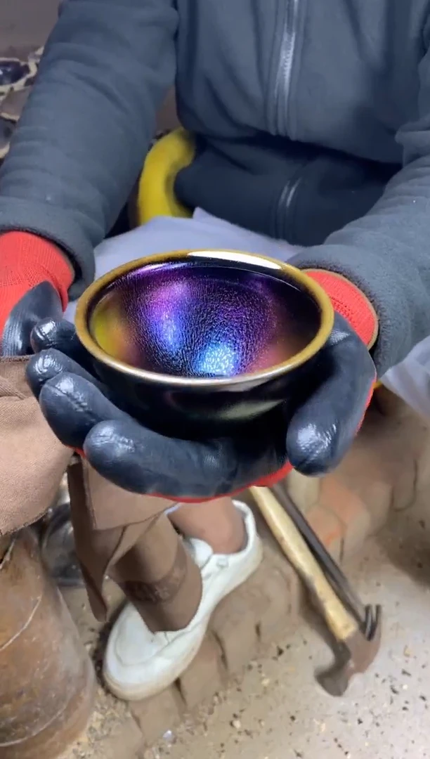 【闪购商品】瓷茶盏七彩麒麟 A 束口（配礼盒证书）
