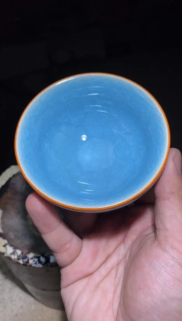 【闪购商品】瓷茶盏天空之镜 平口 A （配礼盒证书）