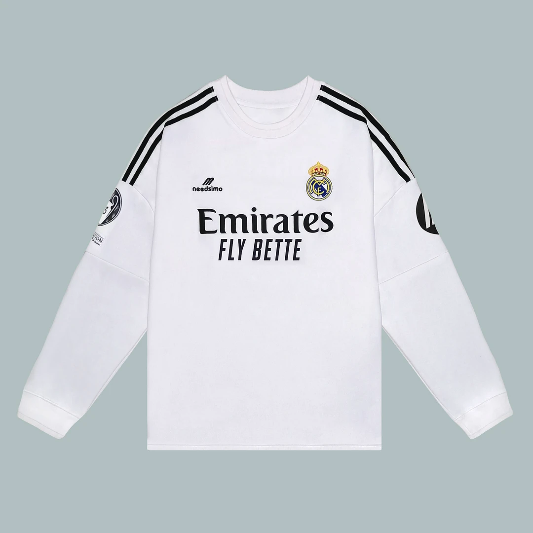 皇马2425长袖350克9号姆巴佩5号贝林厄姆7号维尼7号C罗10号魔笛