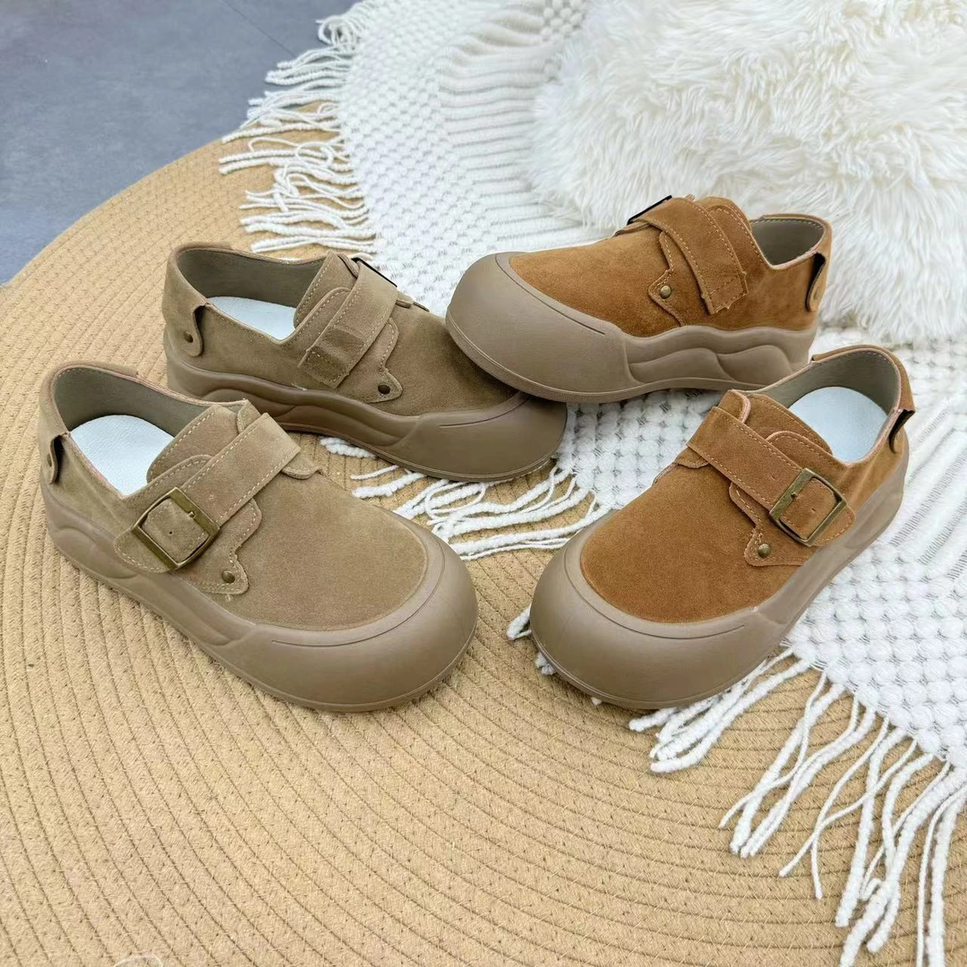 502 勃肯鞋女厚底一脚蹬懒人单鞋2024新款丑萌大头鞋乐福鞋女