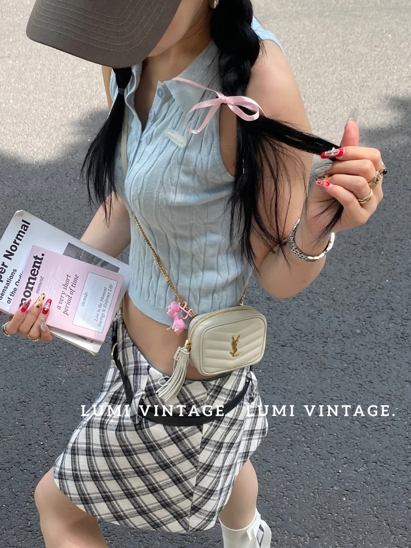 95新 YSL/圣罗兰 白金鱼子酱mini斜挎包62064864