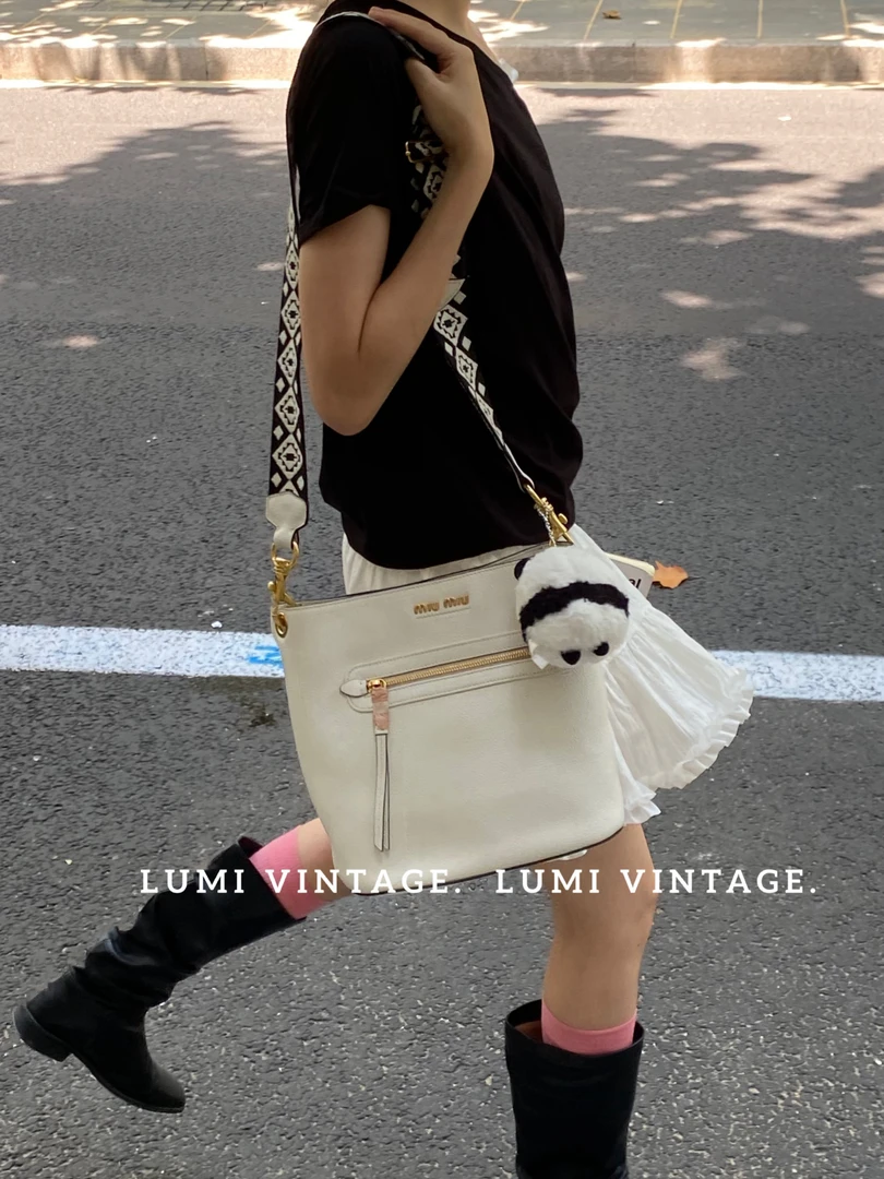 95新 MIU MIU/缪缪 白色牛皮编织 29788602