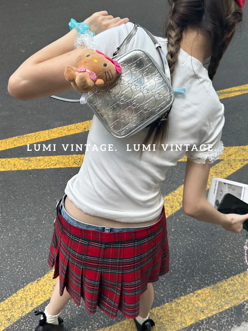 95新 DIOR/迪奥 亮银满印logo相机包单肩包10249625