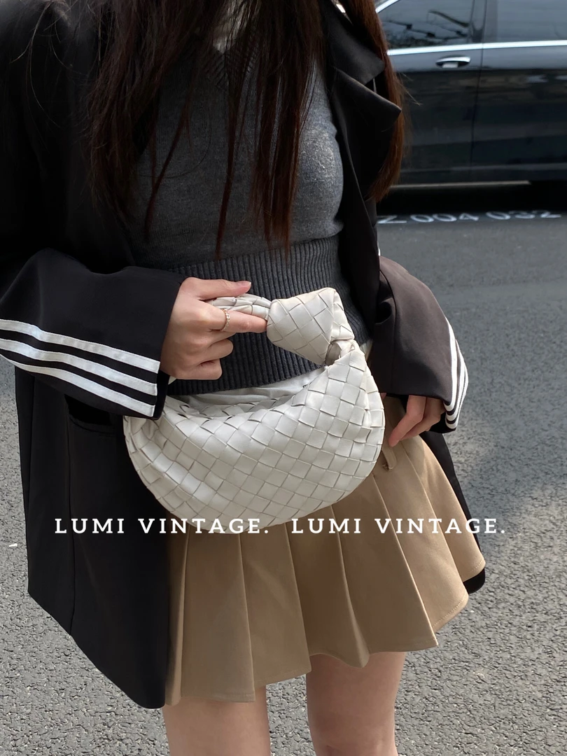95新 BOTTEGA VENETA/葆蝶家 白色羊皮jodie 2代 77450198