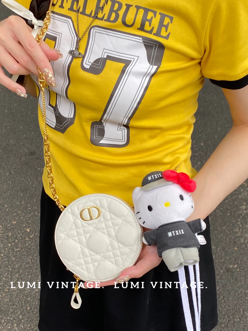 95新 DIOR/迪奥 链条小圆饼斜挎包42869983
