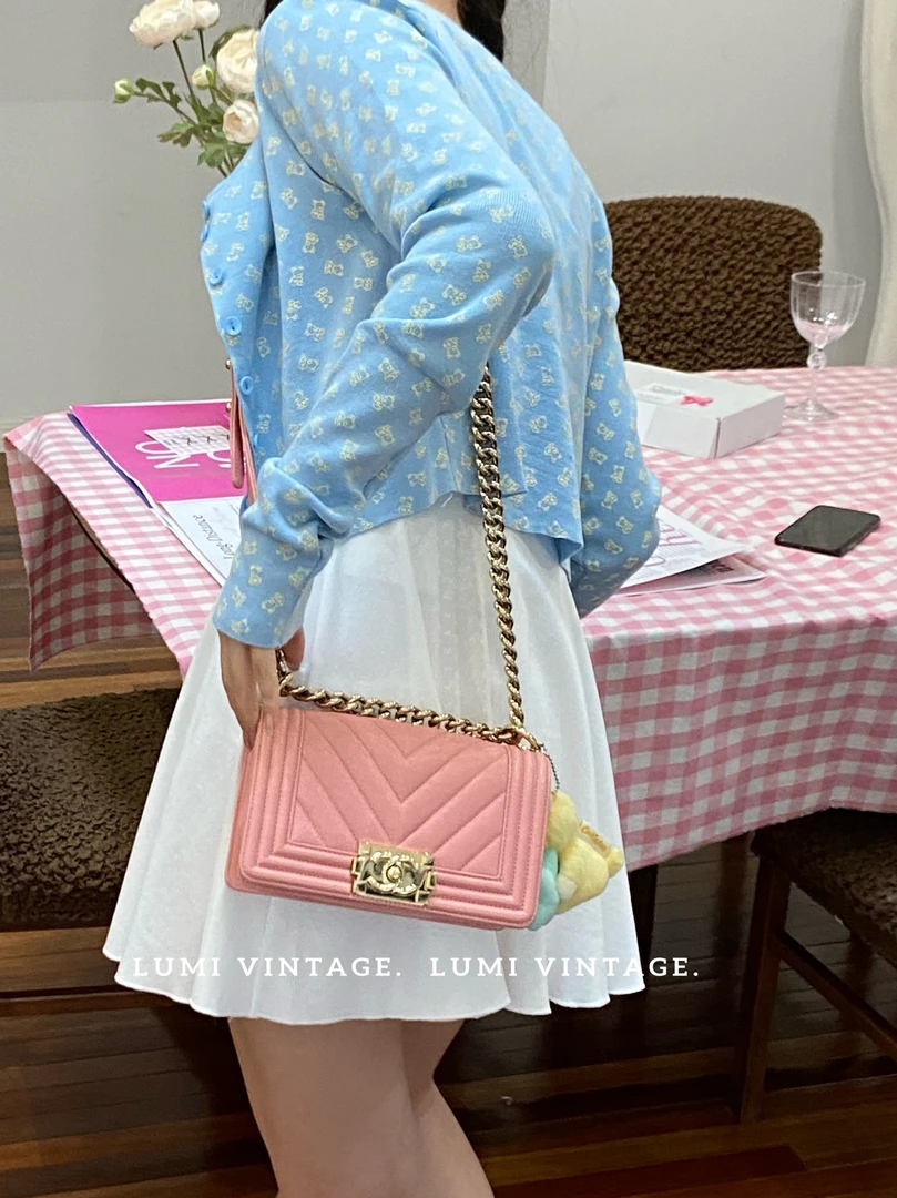 95新 Chanel/香奈儿 v纹荔枝牛小号leboy包29092347