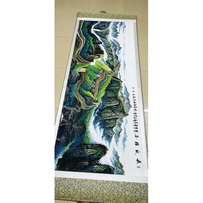 八尺长城雄姿背景墙横幅挂画山水国风靠山图风景装饰画