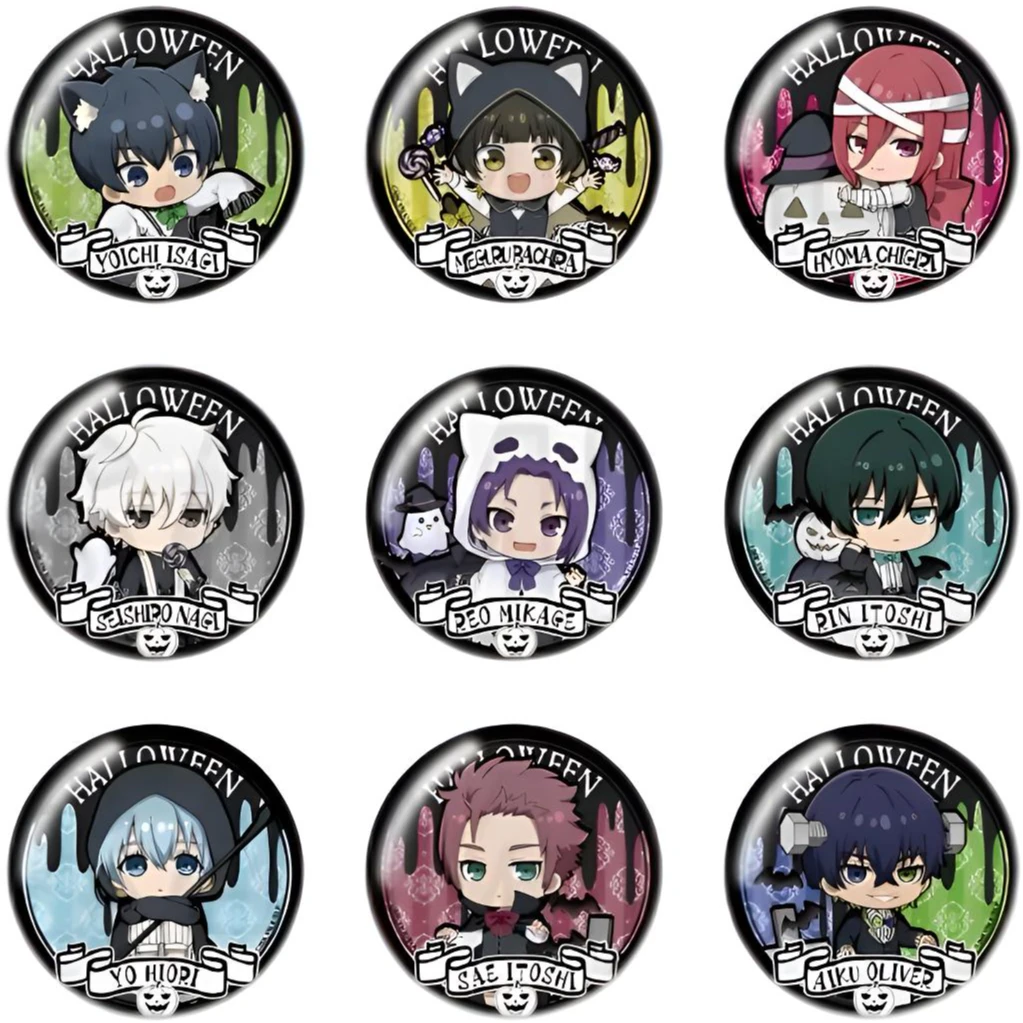 【蓝色监狱】万圣节Q版闪吧唧徽章 【下单代拆，默认初伤微瑕】