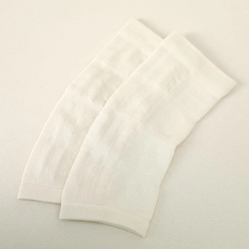 纯色保暖弹力针织桑蚕丝舒适透气毛圈关节老寒腿男女护膝F7956