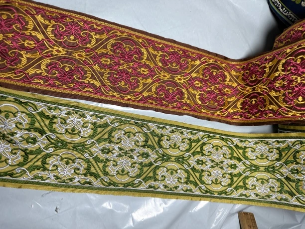 10公分螺纹刺绣织带花边辅料窗帘桌旗抱枕靠背装饰花边拼接手工