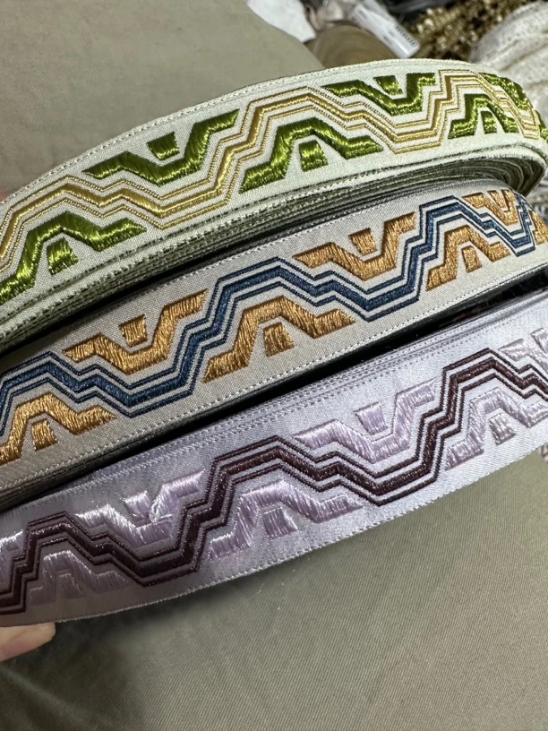 窗帘花边宽2公分提花桌布拼接抱枕辅料沙发靠垫抱枕床品装饰8R29