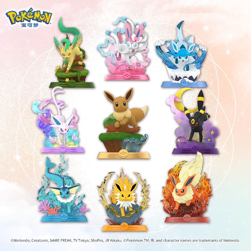 宝可梦Pokémon 冒险吧！伊布系列盲盒手办好物潮玩收藏摆件整套9个