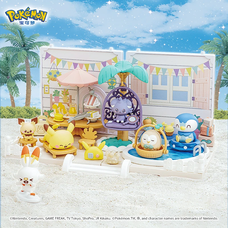 宝可梦 Poképeace小屋 派对花园&派对花园玩偶套组 皮卡丘霜奶仙