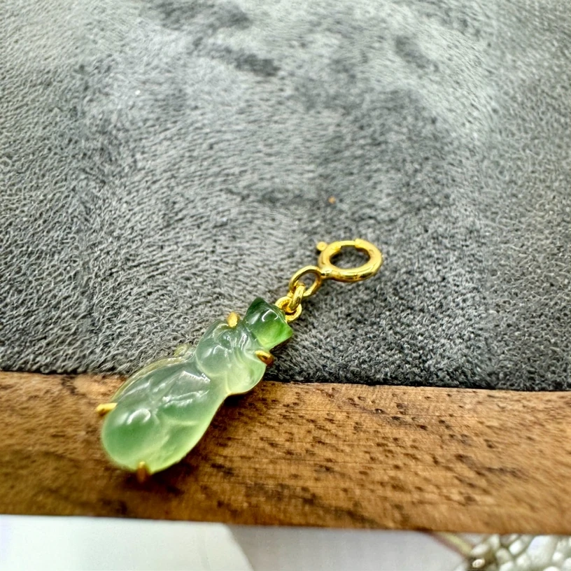 翡翠K金鼠来宝小滴溜