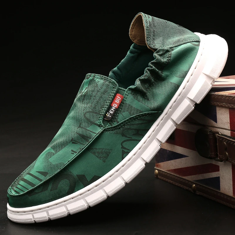 锋步男鞋时尚软底一脚蹬帆布休闲透气薄款百搭布鞋轻便老北京布鞋