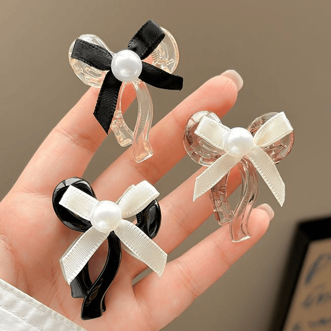 韩系蝴蝶结小抓夹女2024新款高级感刘海发夹头饰公主头边夹子甜美