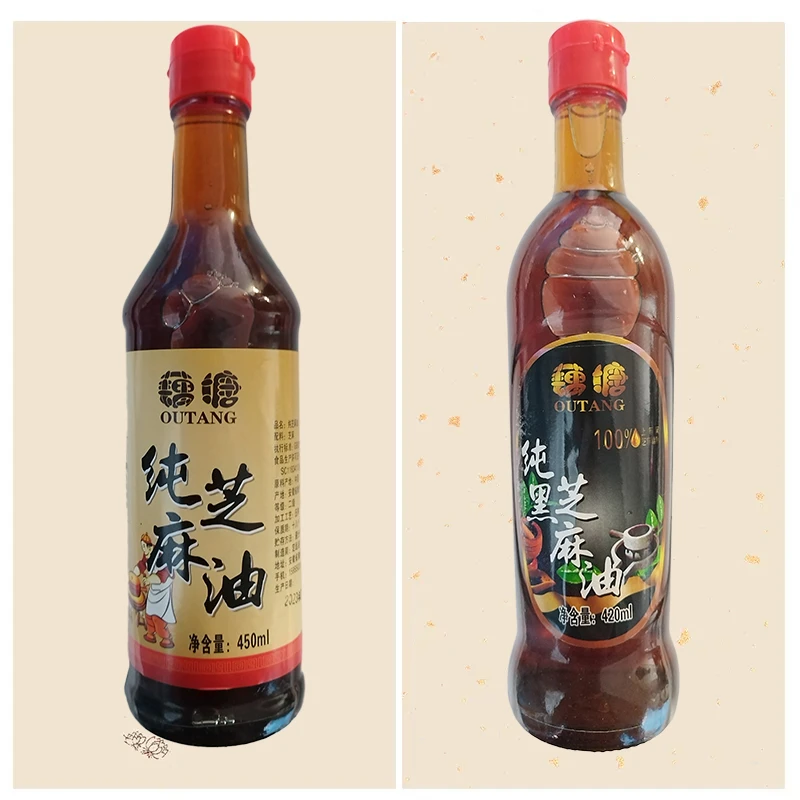 纯正芝麻油压榨工艺香油凉菜必备调味麻油无添加黑芝麻香油