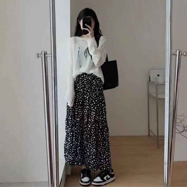 大码女装秋装2025洋气温柔风韩系高级感穿搭气质时尚显瘦毛衣裙子