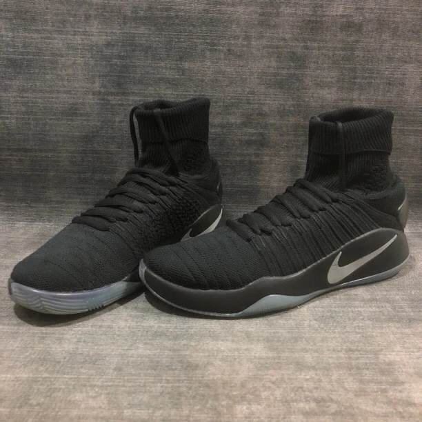 44.5码/HD 2016 Flyknit 精英黑银限定 9.9新 鞋垫标签在 篮球鞋