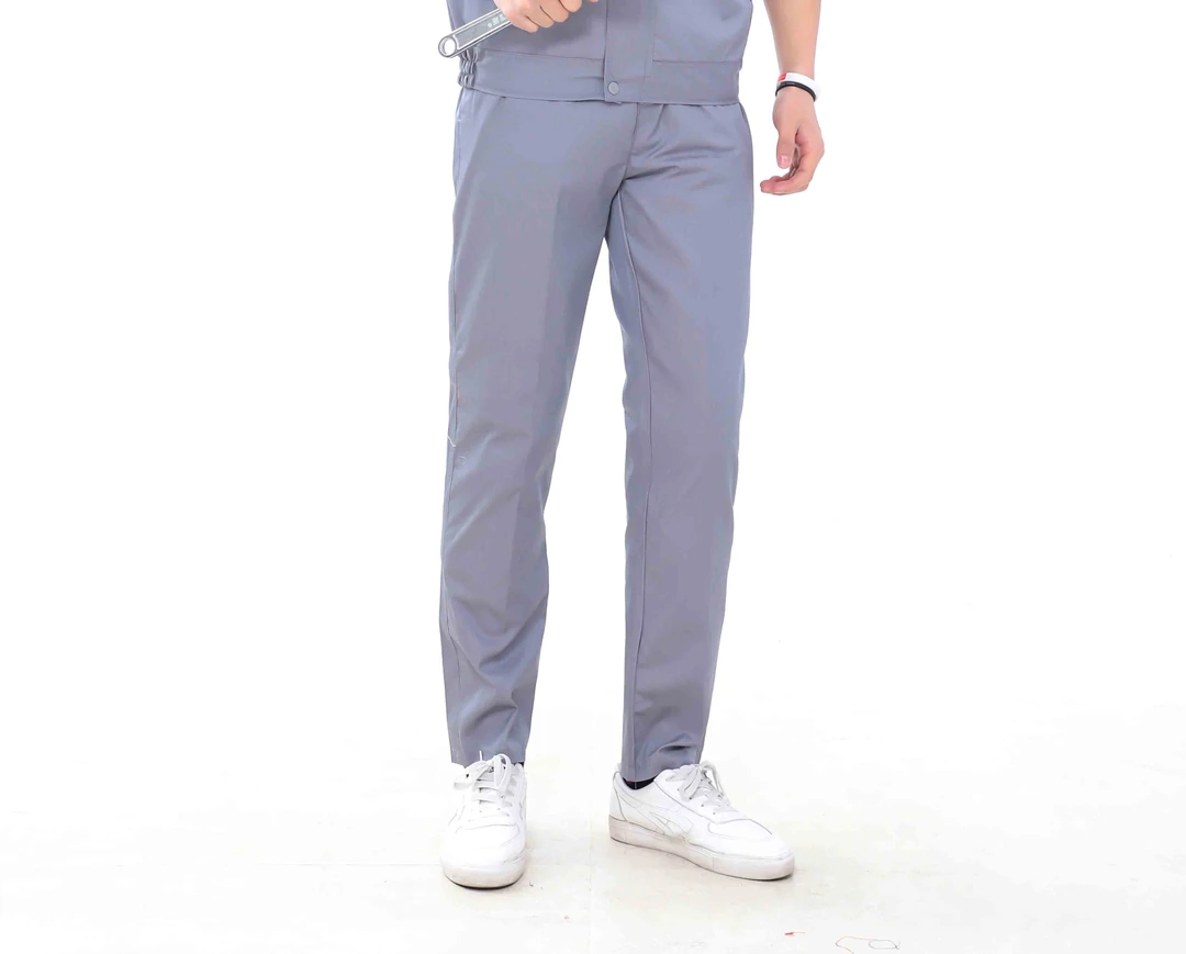 藏青艳蓝大红灰色夏裤春秋款男士透气耐磨舒适宽松工作服汽修机械