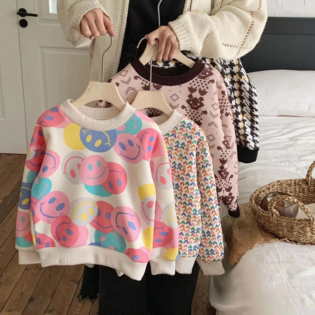 女童毛衣2023新款秋冬儿童宝宝洋气针织衫冬季小童加绒加厚打底LM