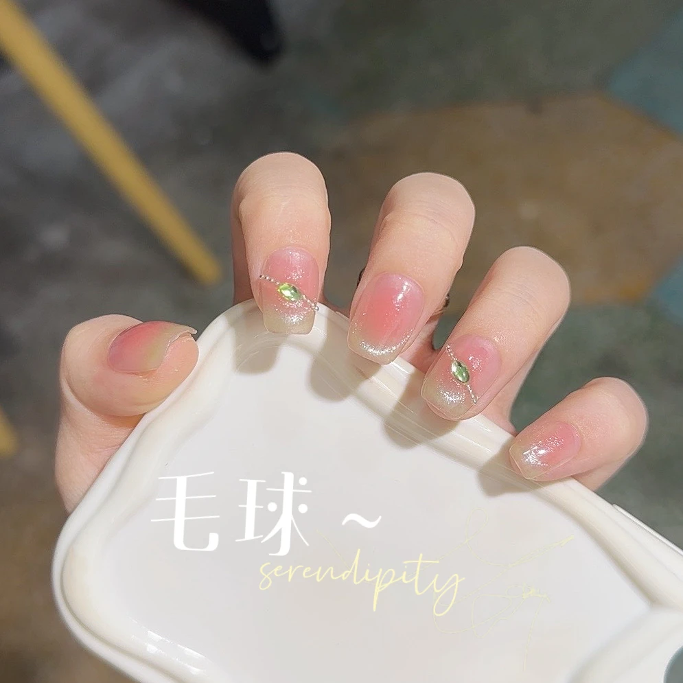【绿精灵】送工具包 纯手工穿戴甲爆闪满钻