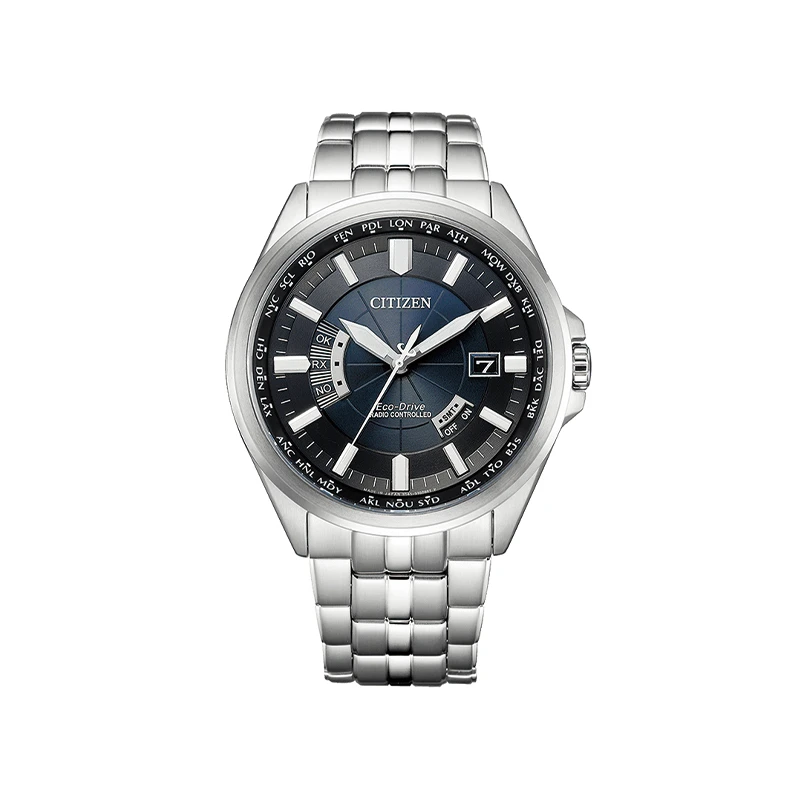 Citizen/西铁城(香港)光动能电波表休闲不锈钢男手表CB0011-69L