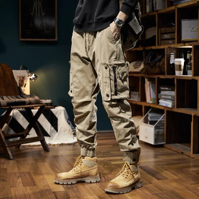 美式复古工装裤子男加绒棉裤机能秋冬户外通勤战术多口袋休闲裤女