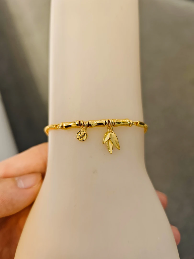 足金9999精致黄金手链多款可选百搭光面磨砂素款时尚简约精美气质